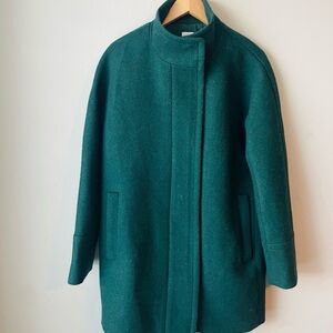 J. Crew Emerald Green Cocoon Coat